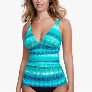 Profile By Gottex Standard Aqua Fresco Tankini Swim Top NWT